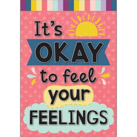 Teacher Created Resources 13 38 X 19 Its Okay To Feel Your Feelings