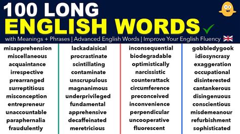 Learn 100 Long English Vocabulary Words With Meanings Example Phrases