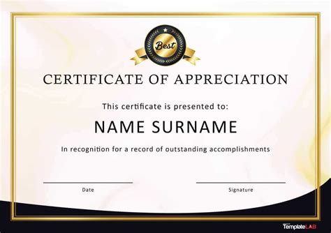 Free Certificate Of Appreciation Templates And Letters For Employee