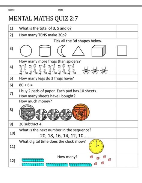 Year 7 Maths Worksheets Educative Printable