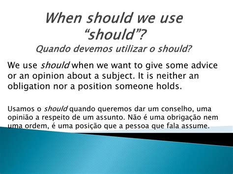 PPT - Should shouldn't / should not PowerPoint Presentation, free download - ID:1736291