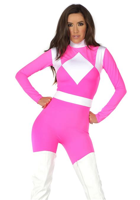 Womens Dominance Action Figure Pink Catsuit