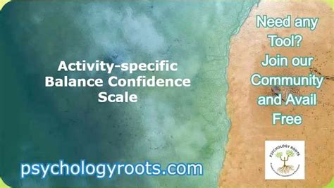Activity Specific Balance Confidence Scale Psychology Roots