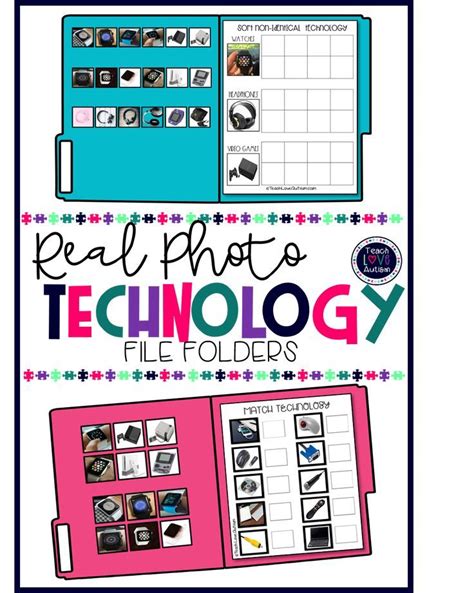 Real Photo File Folders Technology Life Skills Special Education