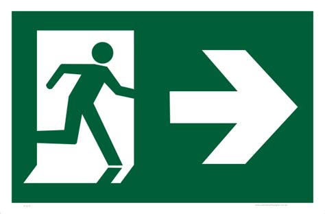 Emergency Exit Right Sign E1210 National Safety Signs