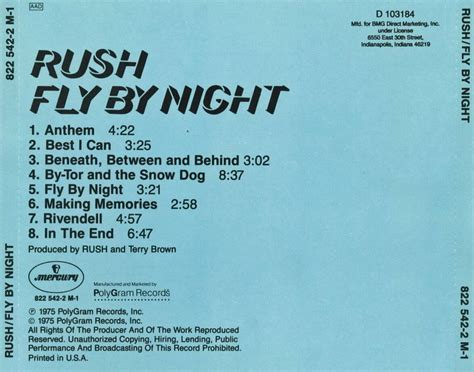 Rush Fly By Night 1975