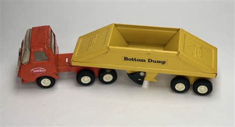 Vintage Original Rare Tonka Wooden Dump Truck Toy Box With Blocks Abc