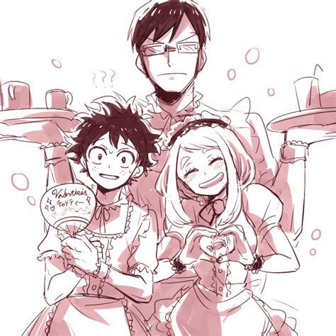 Boku No Hero Academia Tenya Iida Midoriya Izuku Uraraka Ochako