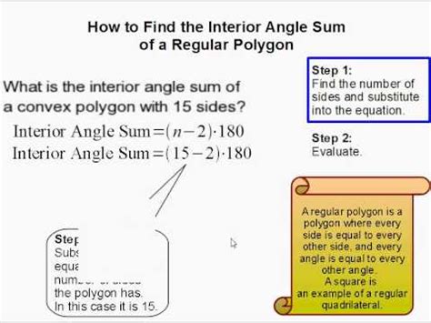 Since the interior angles of a regular polygon are all the same size, the (a) calculate the size of each exterior angle in the regular octagon. How to Find the Sum of the Interior Angles of a Regular Polygon - YouTube
