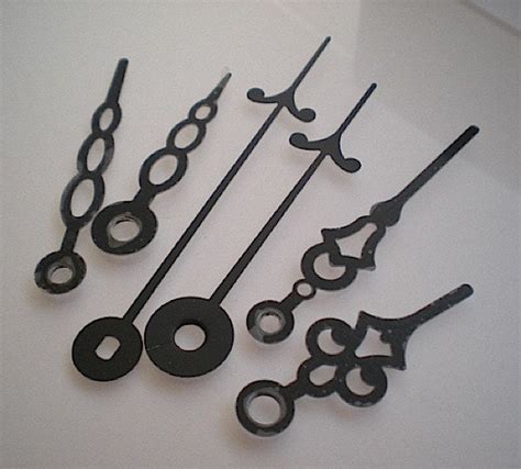 6 Fancy Blacksilver Clock Hands No 2 By Timeandmaterials On Etsy