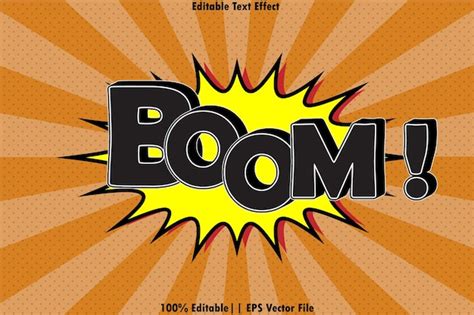 Premium Vector Boom Text Effect Comic Style