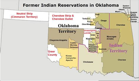 Former Indian Reservations In Oklahoma Wikipedia