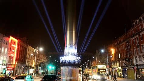 Spire Lights Up For St Patricks Festival