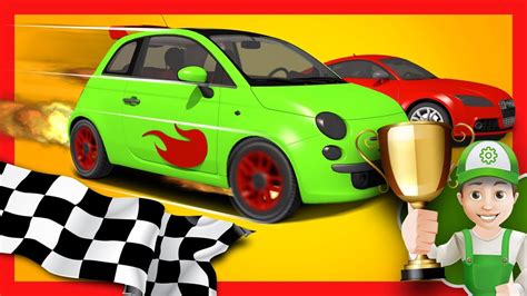 Race Cars For Kids Or Race Car Cartoons For Children Handy Andy Youtube