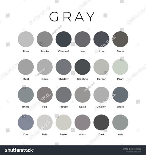 228 Shades Of Gray Color Names Hex Rgb Cmyk Codes 41 Off