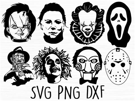 Horror Movie Characters Svg Bundle Freddy Svg Scream Svg | Etsy