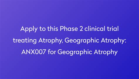 Anx007 For Geographic Atrophy Clinical Trial 2022 Power