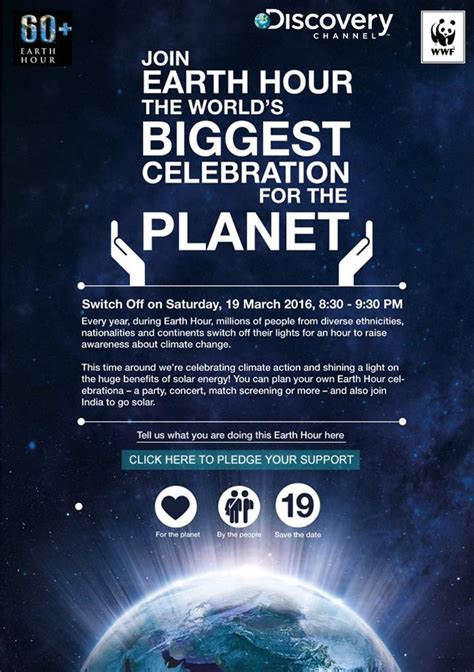 Earth hour is a global environmental initiative led by wwf. Discovery Channel partners with WWF- India for Earth Hour 2016