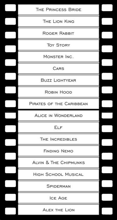 Charades Movie Ideas Printables Cleaning Checklist Printable Grocery
