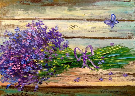 Bouquet Of Lavender Painting By Olha Darchuk Jose Art Gallery
