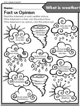 Add these printable history worksheets to your st. Free Science activities : Weather unit for Kindergarten ...