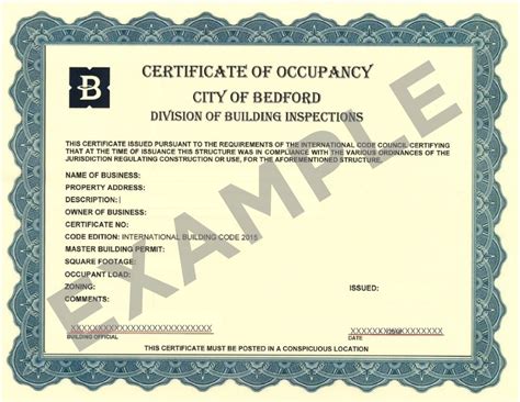 Certificates Of Occupancy New Businesses Bedford Tx