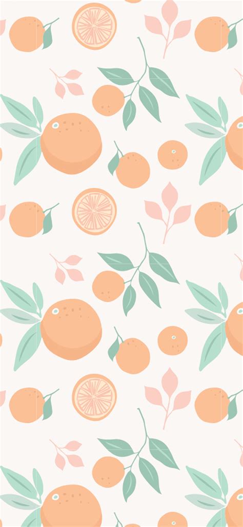 Wallpaper Oranges For Your Phone Phone Wallpaper Boho Abstract