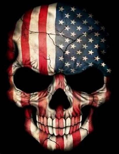 Skull American Flag Wallpapers Skulls Painting Paint