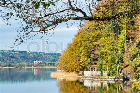 Image Of Lake Kochelsee In Autumn Stock Image Colourbox