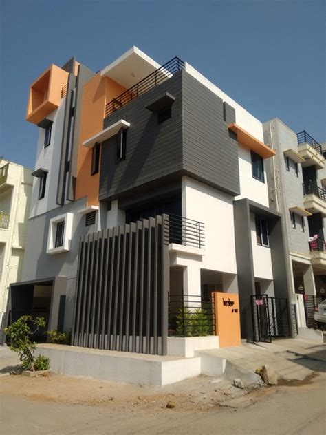 3bhk House Contemporary Exterior Bengaluru By Ashwin Architects