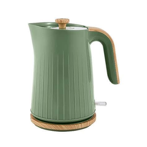 Green And Wood Textured Scandi Fast Boil Kettle 17l Home George At