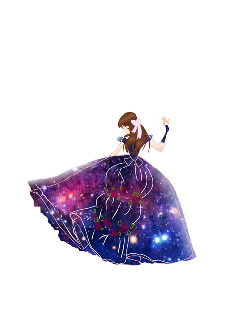 Galaxy Princess Dress Kitsune San Illustrations Art Street