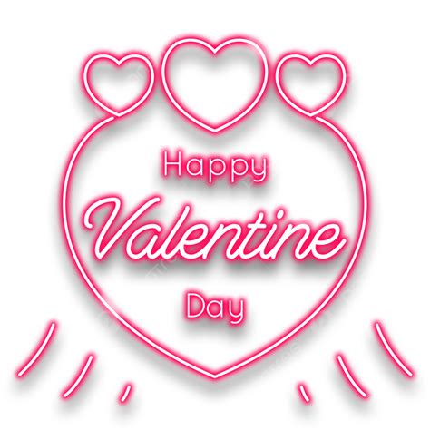 Neon Valentine Hd Transparent Cute Heart Symbol Shape Of Neon