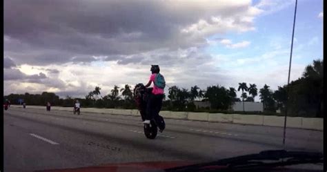 Caught On Camera Bikers Perform Dangerous Stunts On Florida Highway