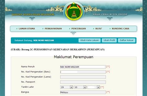 Lengkapkan borang dan lampirkan dokumen sokongan. afasz.com: Prosedur Permohonan Nikah Perempuan Di Selangor