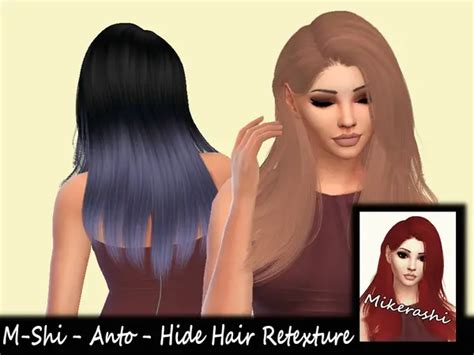 The Sims Resource Anto` Hide Hair Retextured By Mikerashi Sims 4 Hairs