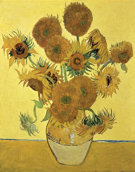 Vase With Fifteen Sunflowers Van Gogh Artevera Clones Of Masterpieces
