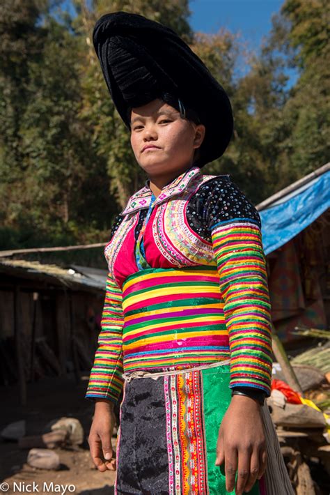 White Hmong Girl In Her Best Clothes Chen Jia Jie Shan State Burma