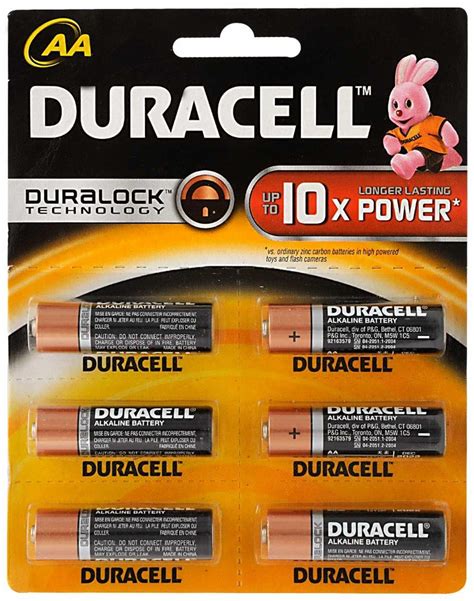 Duracell Mn1500 Lr06 Aa Alkaline Battery With Duralock