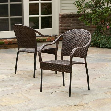 Set Of 2 Outdoor Patio Furniture All Weather Pe Wicker