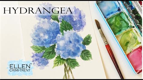 Easy Watercolor Hydrangea Step By Step Tutorial Floral Friday Easy