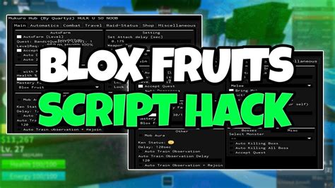 BLOX Fruits Script Hack GUI Mukuro Hub V2 Blox Fruits Script Auto