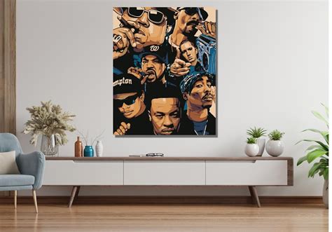 Best Rappers Of The History Canvas Wall Art Hip Hop Canvas Poster