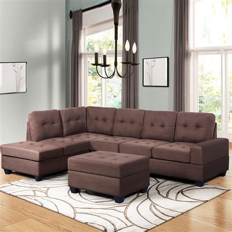 Check spelling or type a new query. Convertible Sectional Sofa Couch, 103" L-Shaped Mid ...