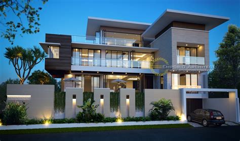 Jika dulu pagar rumah diterapkan di rumah mewah dan. Desain Rumah Modern Tropis dengan Banyak Unsur Kaca Jasa ...