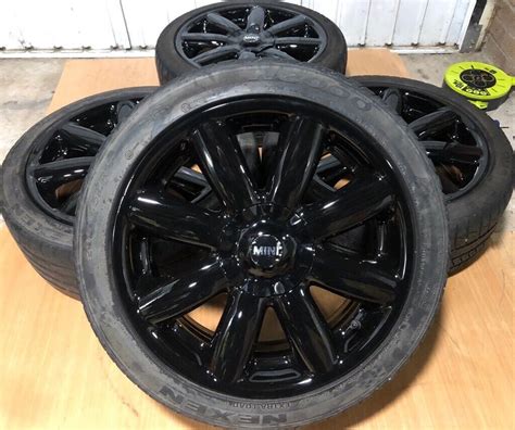 Mini Cooper S Alloy Wheels And Tyres R56 R57 R53 Alloys Crown Gloss Black