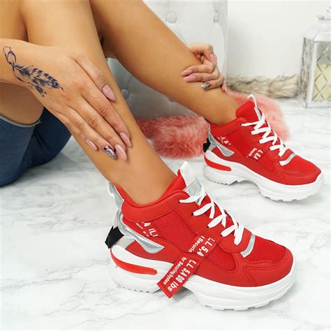 New Womens Ladies High Top Sneakers Chunky Trainers Sports Fashion