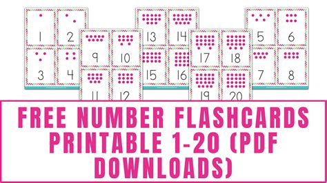 Free Number Flashcards Printable 1 20 Pdf Downloads Freebie Finding Mom