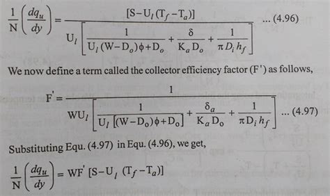Flat Plate Collector Efficiency Factor