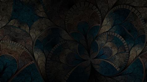 Wallpaper Digital Art Dark Abstract Wall Symmetry Blue Pattern